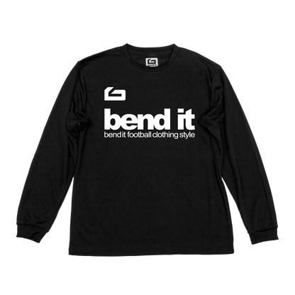 純粋で誠実な想いを込めた、グラウンドでも街でも映えるモダンなメッセージロングTシャツ be25_03 止蹴運ドライロングスリーブTシャツ | Bend It サッカーウェア