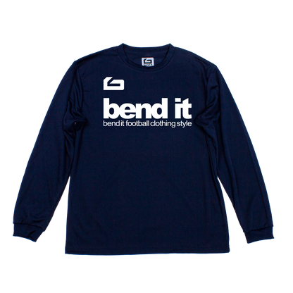 純粋で誠実な想いを込めた、グラウンドでも街でも映えるモダンなメッセージロングTシャツ be25_03 止蹴運ドライロングスリーブTシャツ | Bend It サッカーウェア