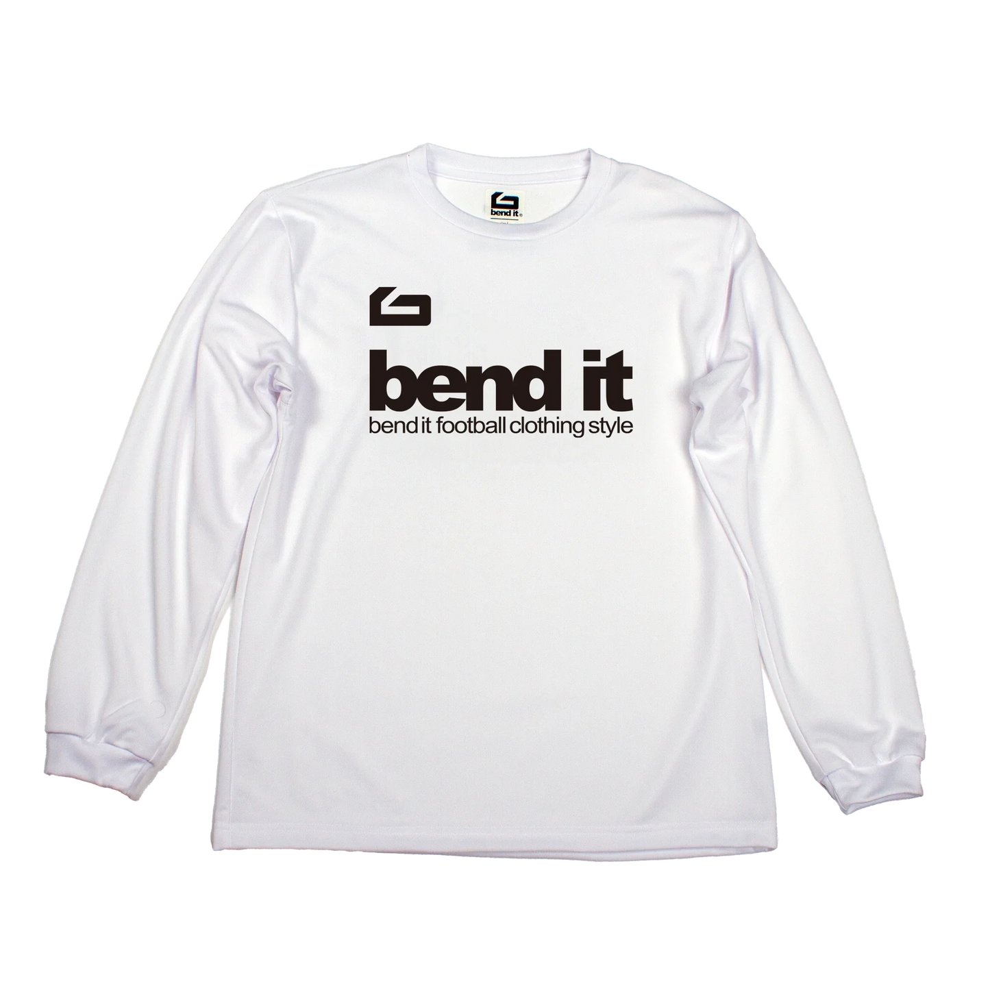 純粋で誠実な想いを込めた、グラウンドでも街でも映えるモダンなメッセージロングTシャツ be25_03 止蹴運ドライロングスリーブTシャツ | Bend It サッカーウェア