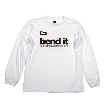 純粋で誠実な想いを込めた、グラウンドでも街でも映えるモダンなメッセージロングTシャツ be25_03 止蹴運ドライロングスリーブTシャツ | Bend It サッカーウェア