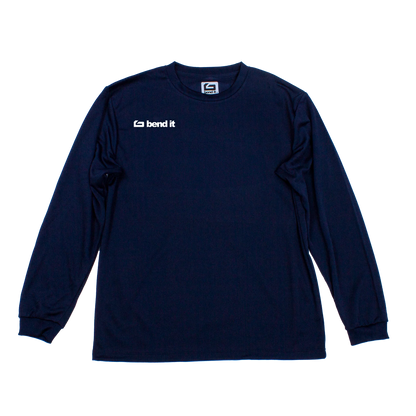 シンプルで都会的、快適な着心地で うまくなりたい気持ちをさりげなく纏うベーシックロングTシャツ be25_04 logoドライTシャツ | Bend It サッカーウェア