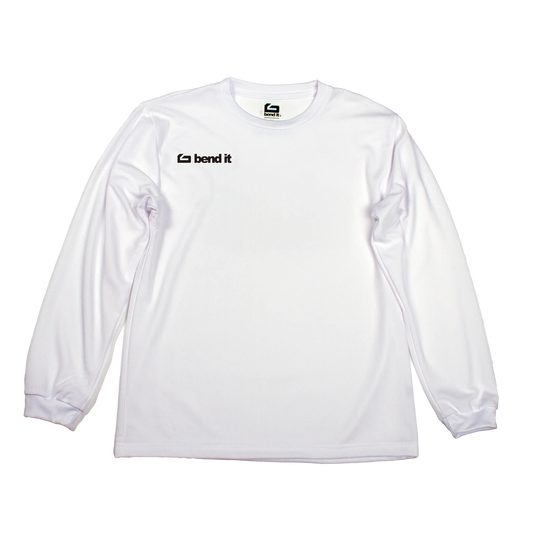 シンプルで都会的、快適な着心地で うまくなりたい気持ちをさりげなく纏うベーシックロングTシャツ be25_04 logoドライTシャツ | Bend It サッカーウェア