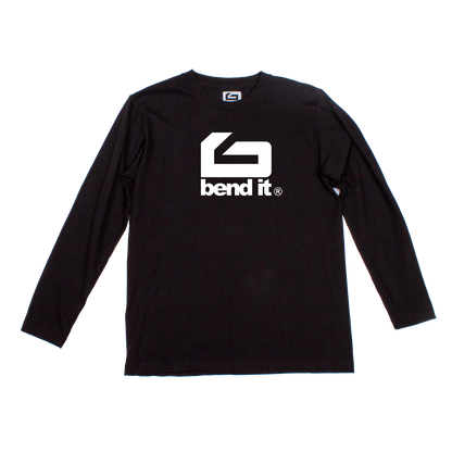 快適で汎用性の高い ビッグロゴ ロングスリーブTシャツ｜シーズンレスデザイン be25_13 コットンlogo ロングTシャツ | Bend It サッカーウェア