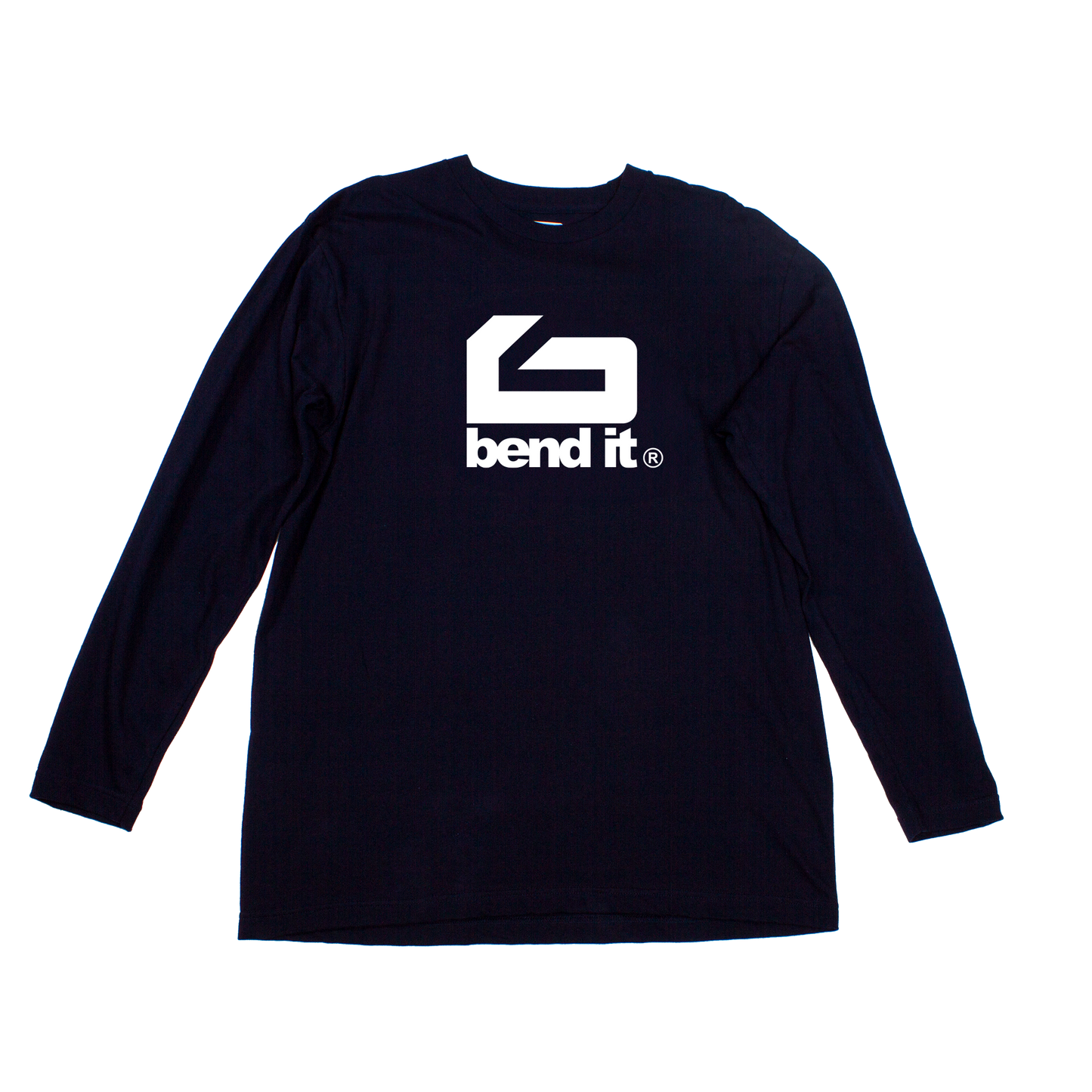 快適で汎用性の高い ビッグロゴ ロングスリーブTシャツ｜シーズンレスデザイン be25_13 コットンlogo ロングTシャツ | Bend It サッカーウェア
