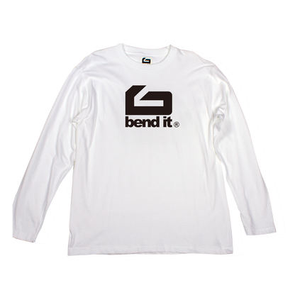 快適で汎用性の高い ビッグロゴ ロングスリーブTシャツ｜シーズンレスデザイン be25_13 コットンlogo ロングTシャツ | Bend It サッカーウェア